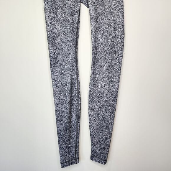 Lululemon Wunder Under High Rise Pant Abstract Spray Jacquard White Black 4 - Picture 4 of 7